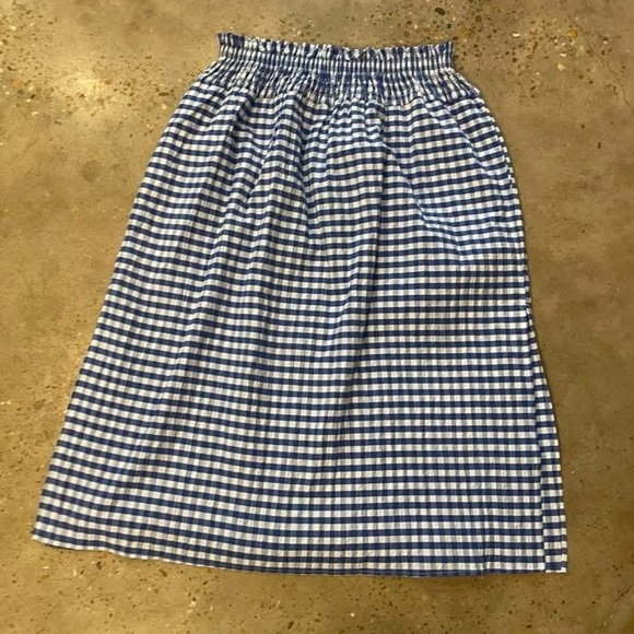 Universal Thread Blue Checkered Skirt - Picture 1 of 3